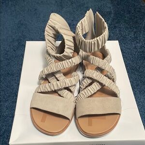 Sorel Tan Gladiator Sandals with Criss-Cross Design